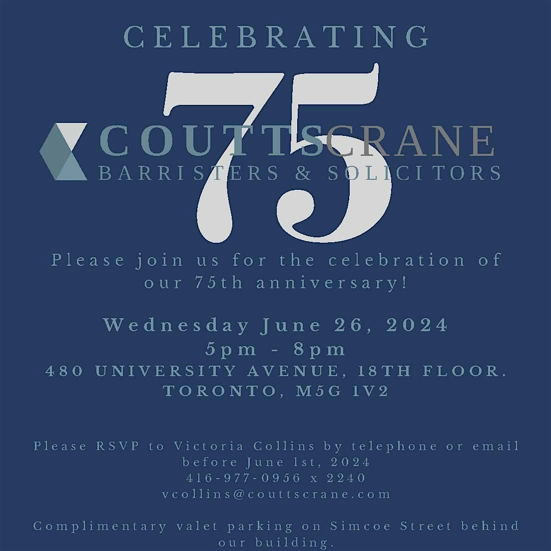 Coutts Crane's 75th Anniversary