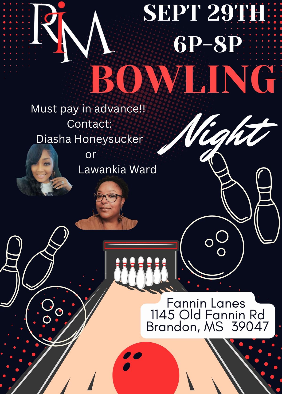 RIM Bowling Night at Fannin Lanes