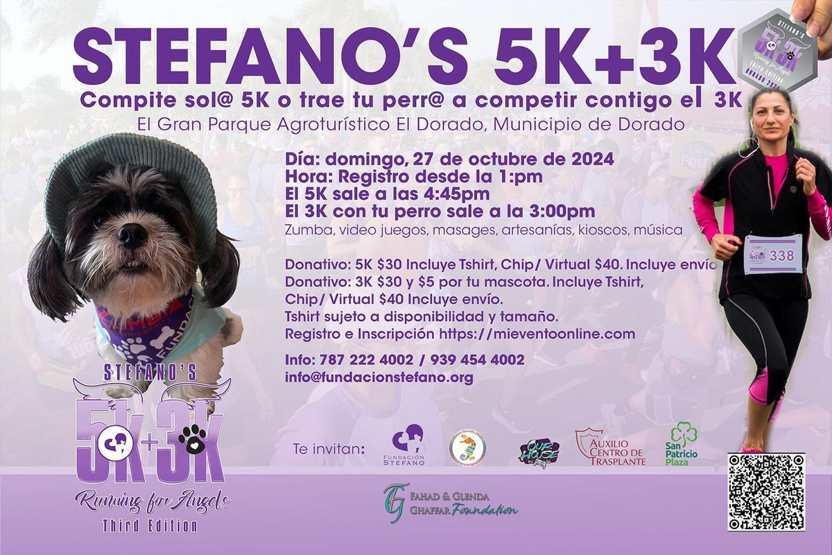 Stefano's 5k + 3k Running for Angels 