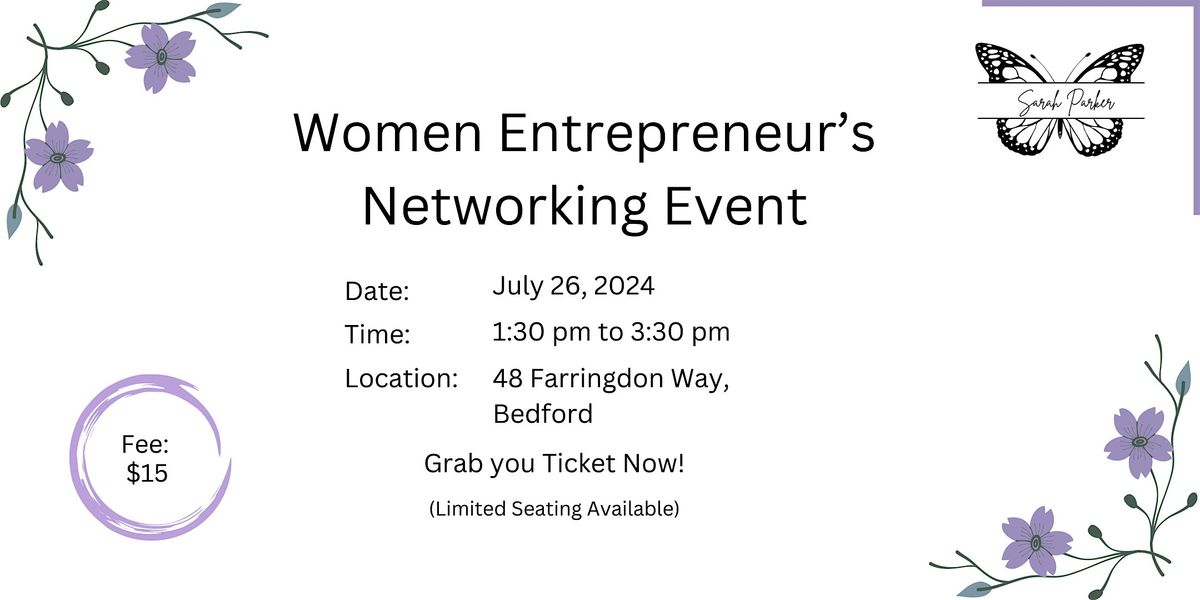 Women Entrepreneur\u2019s Networking Event in Halifax, Nova Scotia