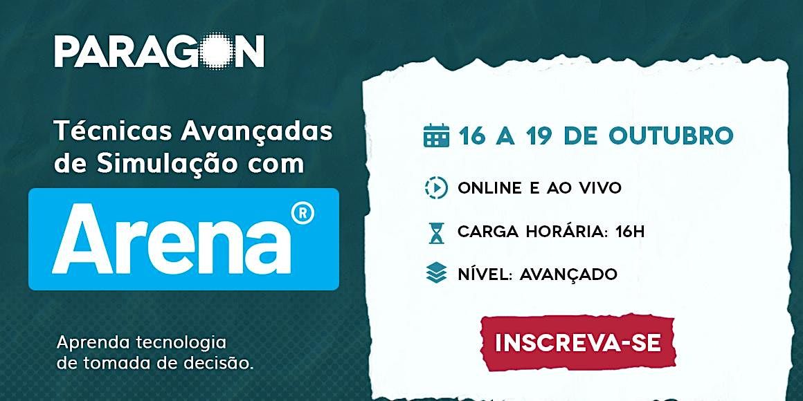 Treinamento Online: T\u00e9cnicas Avan\u00e7adas de Simula\u00e7\u00e3o em Arena-4 a 7 de Nov