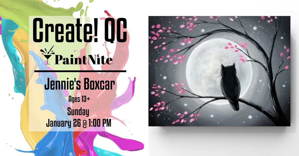 Paint Nite at Jennie's Boxcar: Lunar Guardian