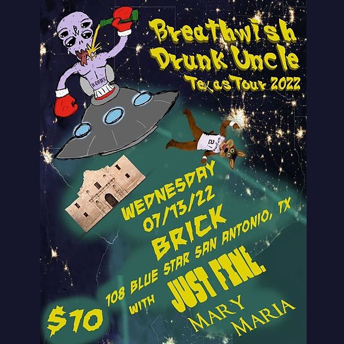 BREATHWISH + DRUNK UNCLE TX TOUR with Friends!!