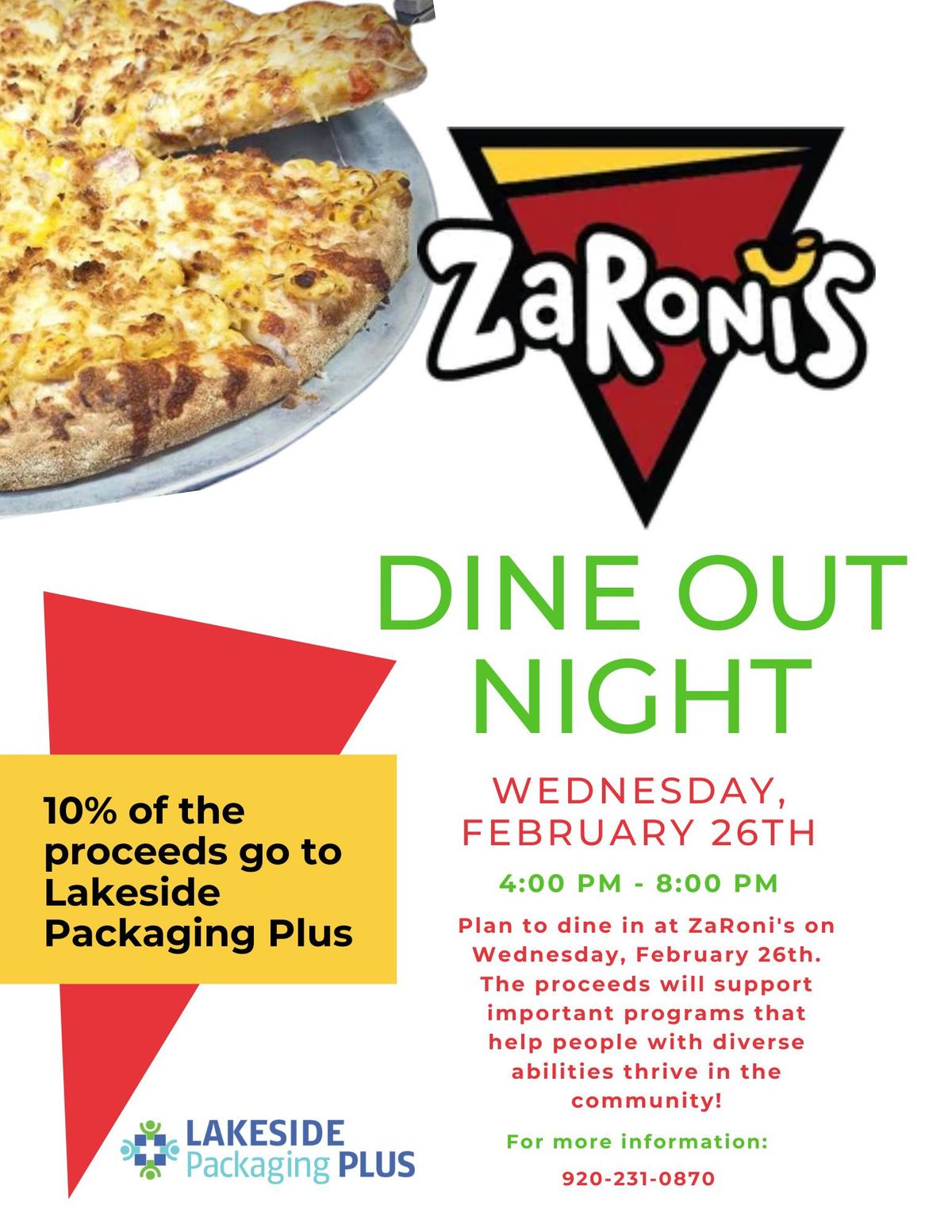 ZaRoni's Dine Out Night