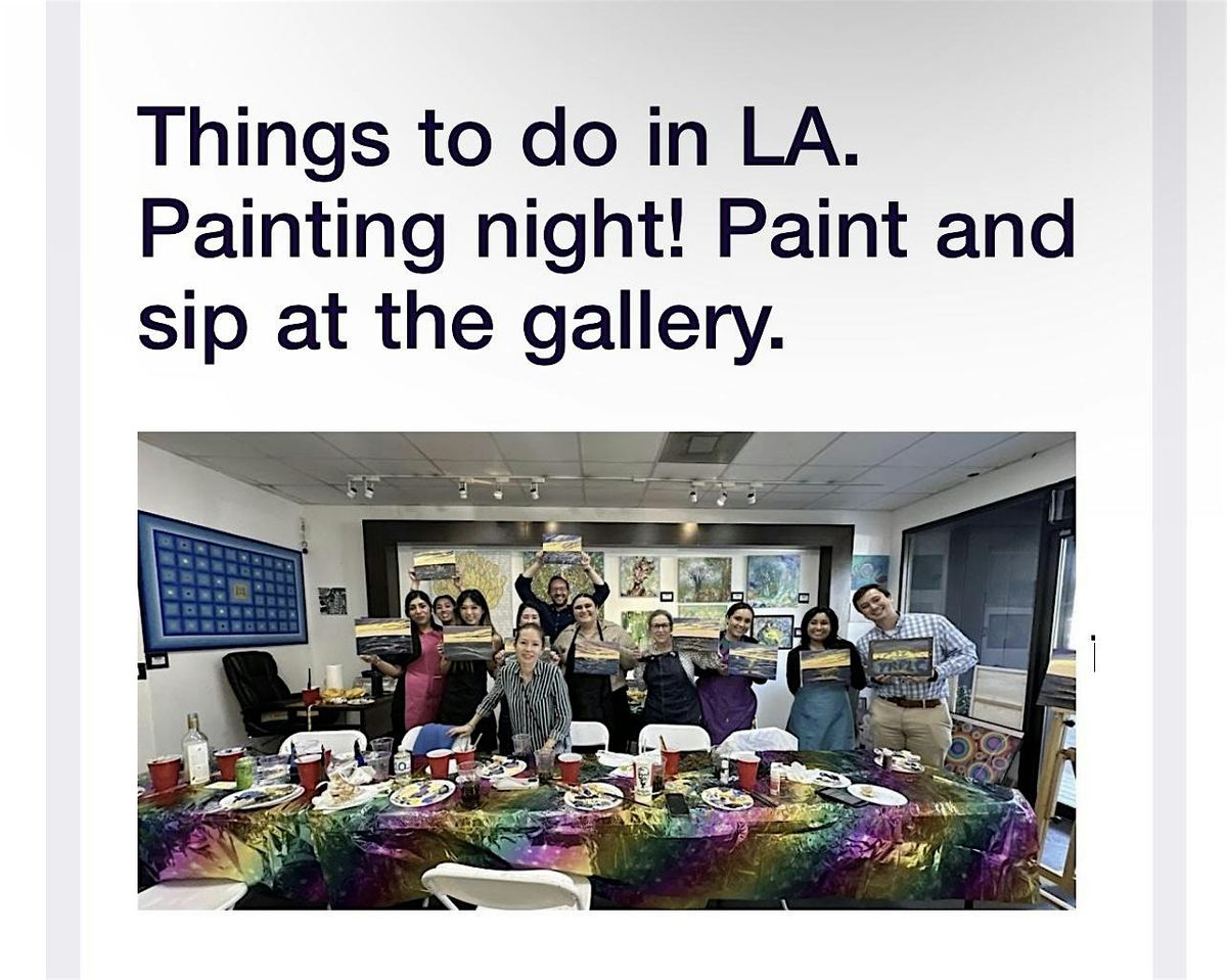 Paint and Sip. Party. Paint Night. Corporate party. Team building. Dating.