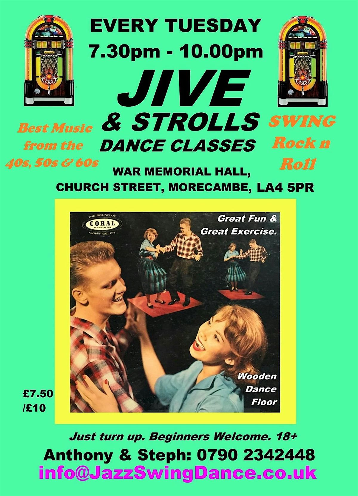 Jive Swing Rock n Roll & Strolls Line Dance - Dance Classes