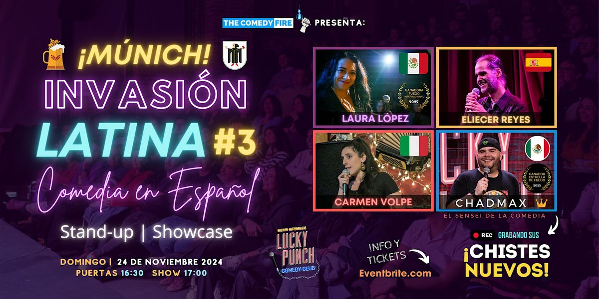 M\u00fanich - Invasi\u00f3n Latina #3 - Comedia Stand-up en Espa\u00f1ol en Lucky Punch