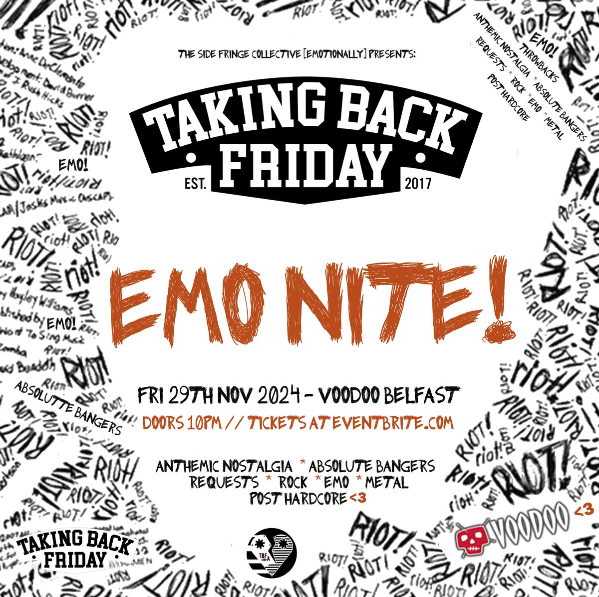 Emo Nite! at Voodoo Belfast 29\/11\/24