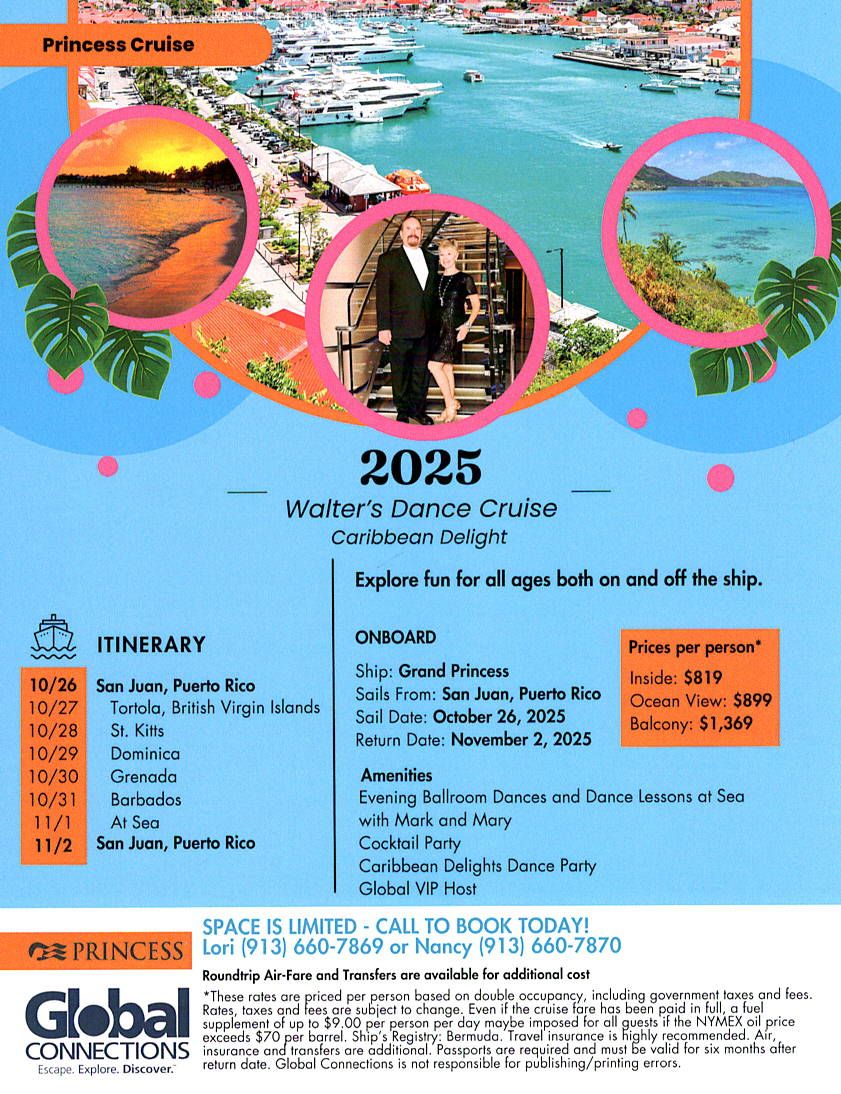 Walters "Caribbean Delight" Dance Cruise 2025! (Full Flyer in Discussion!)