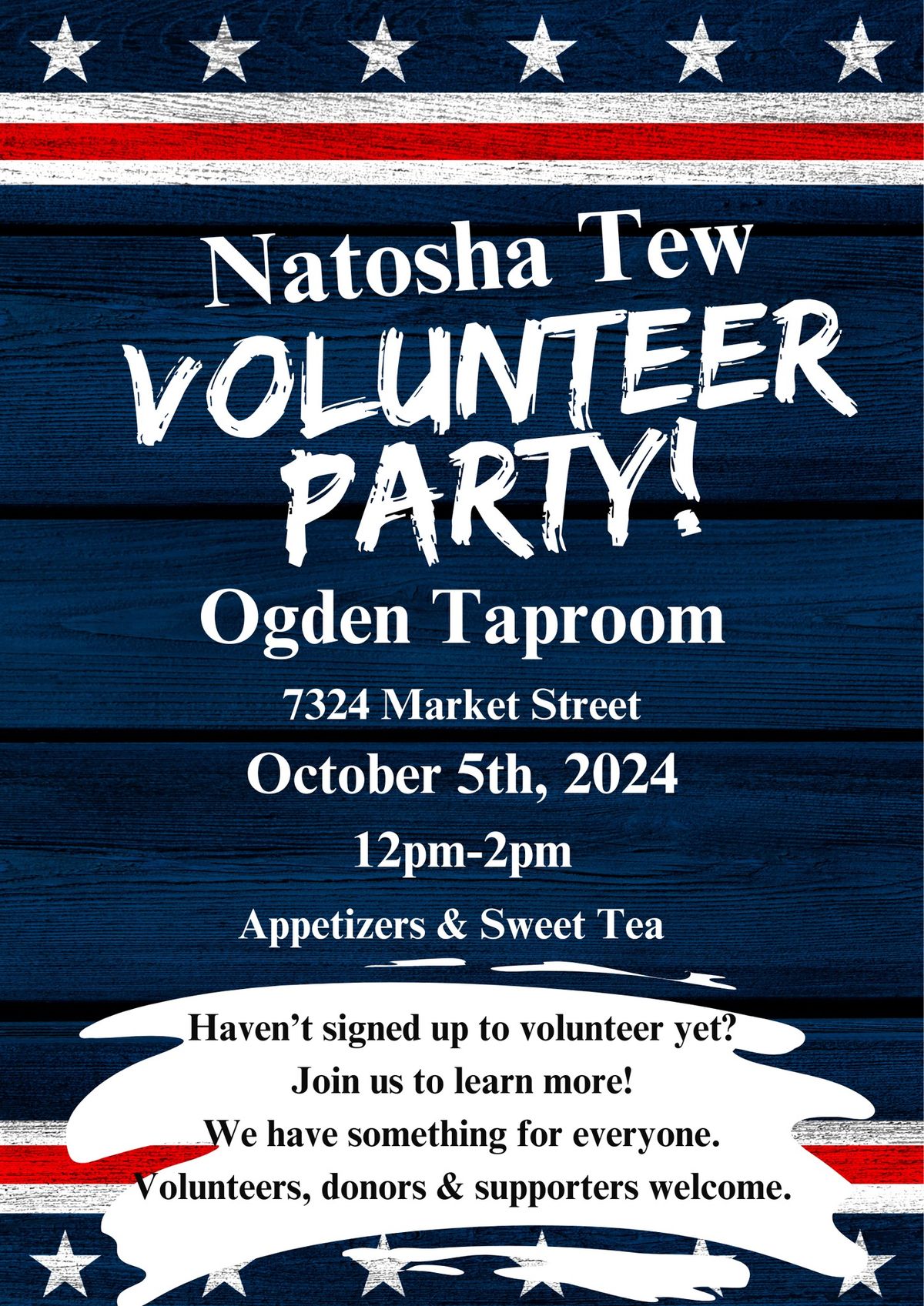 Natosha Tew Volunteer Party