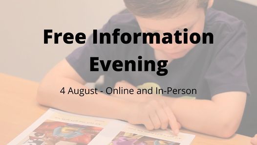 Free Information Evening - August (In-Person and Online)