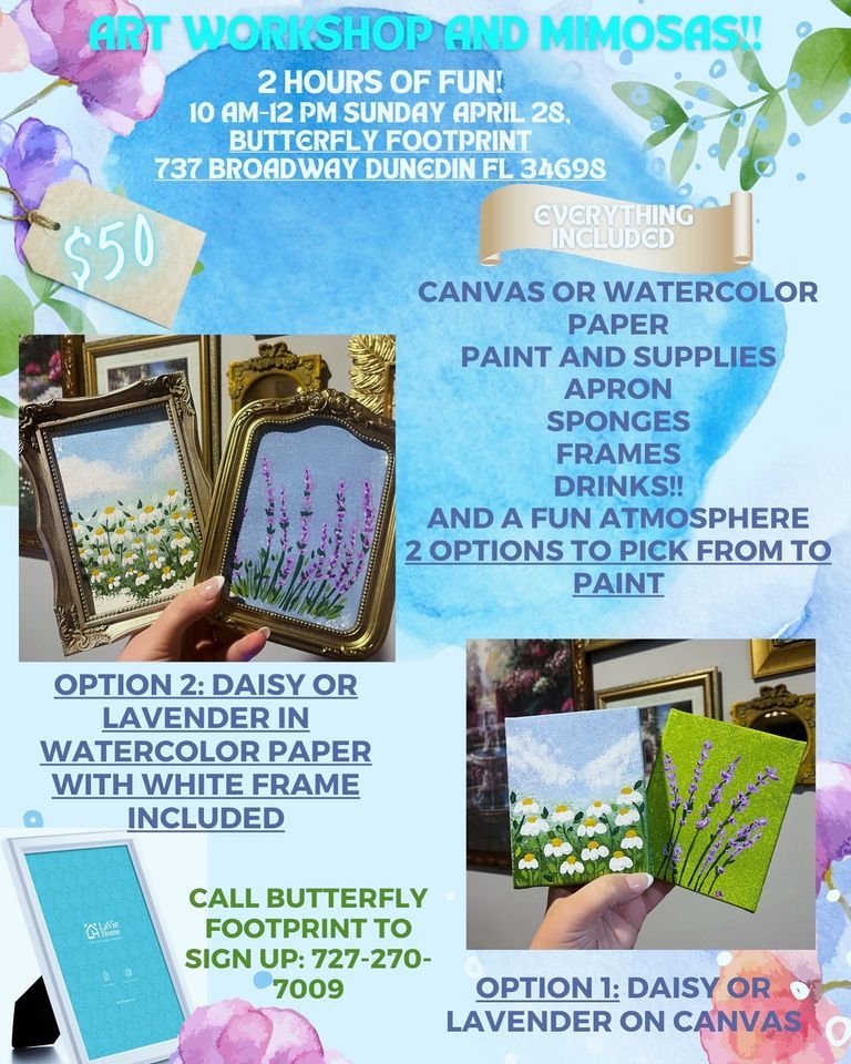 Art workshop! Butterfly footprint shop 
