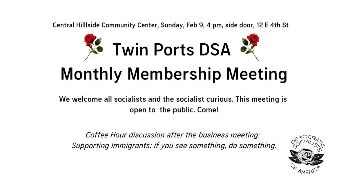 Monthly Membership Meeting - Guests Welcome!