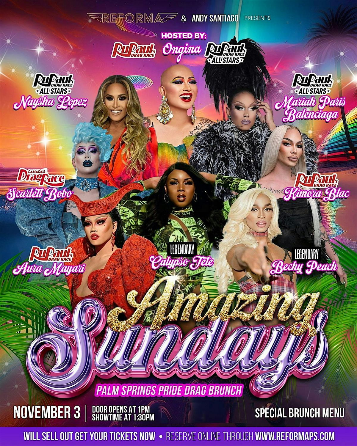 AMAZING SUNDAYS PALM SPRINGS PRIDE DRAG BRUNCH