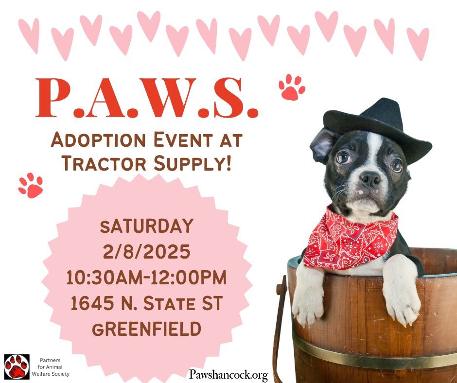 P.A.W.S. Adoption Event at Tractor Supply! 