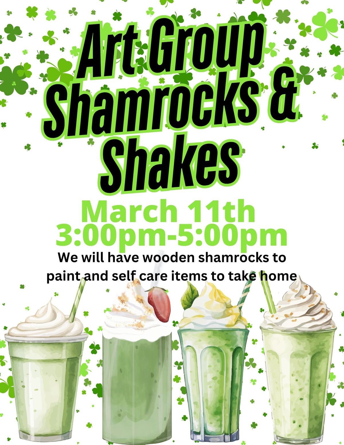 Art Therapy - Shamrocks, Shakes and Self-Care