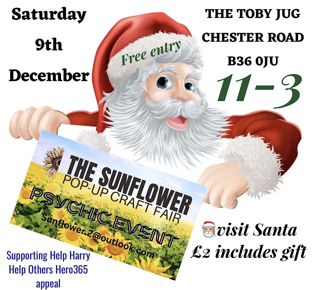 Christmas sunflower craft \/psychic event visit Santa