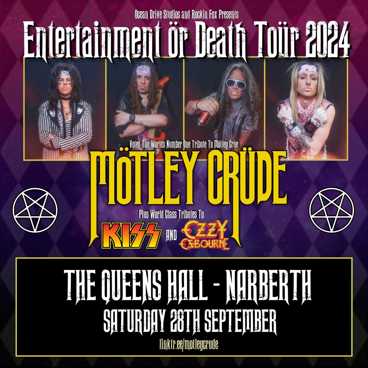 M\u00d6TLEY CR\u00dcE - KISS - OZZY OSBOURNE \/ LIVE @ Queens Hall, Narberth