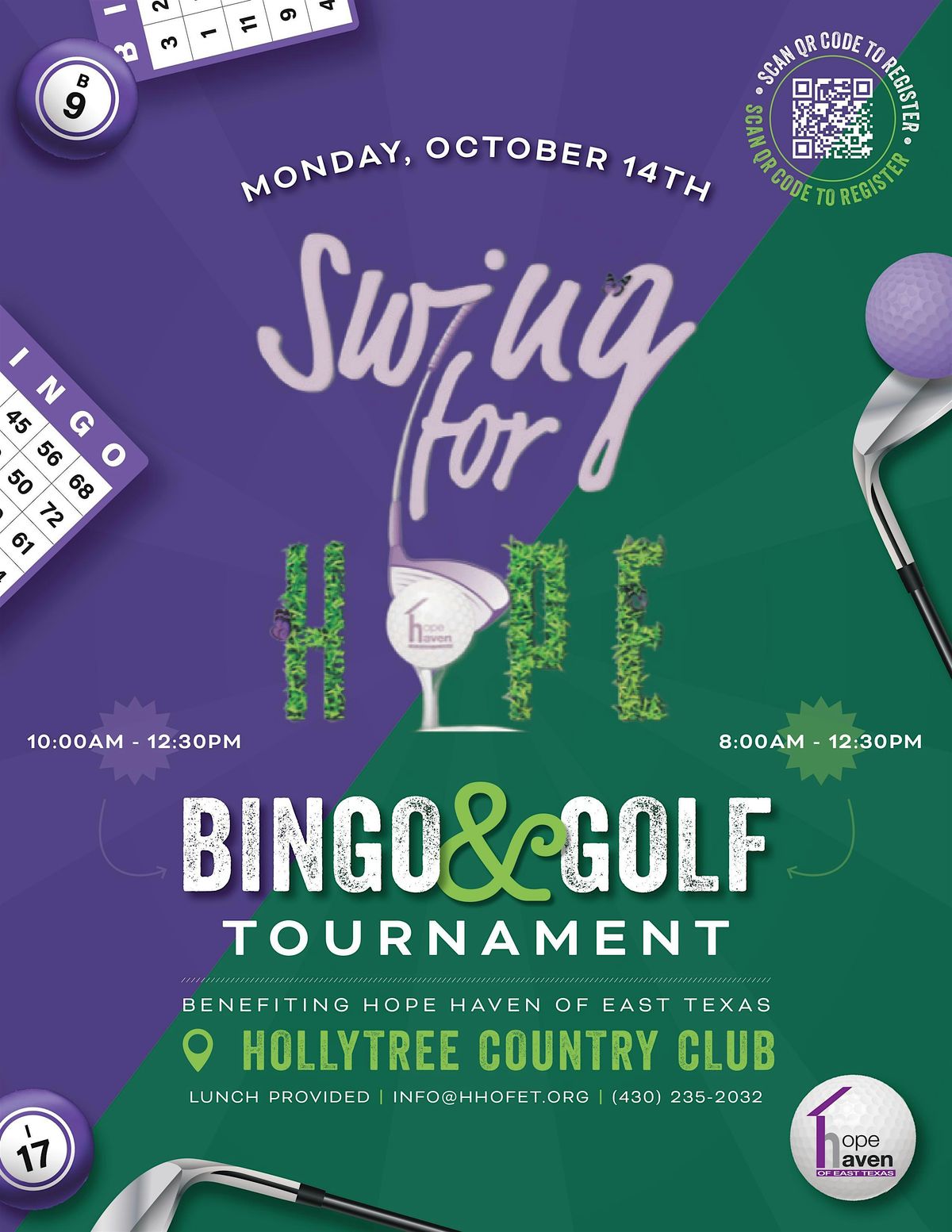 Swing for Hope Golf and Bingo Tournament