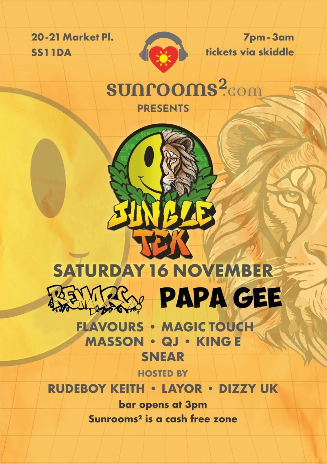 JUNGLE TEK PRESENTS REMARC & PAPA GEE - SUNROOMS2 TAKEOVER