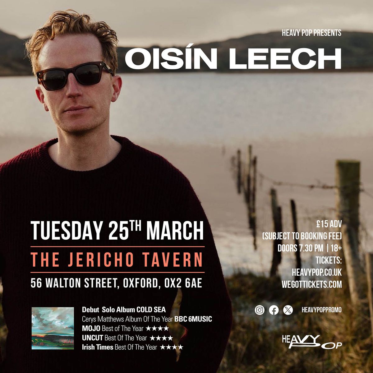 Heavy Pop: Oisin Leech (BBC 6Music Album of the Year Artist)\n | Oxford 