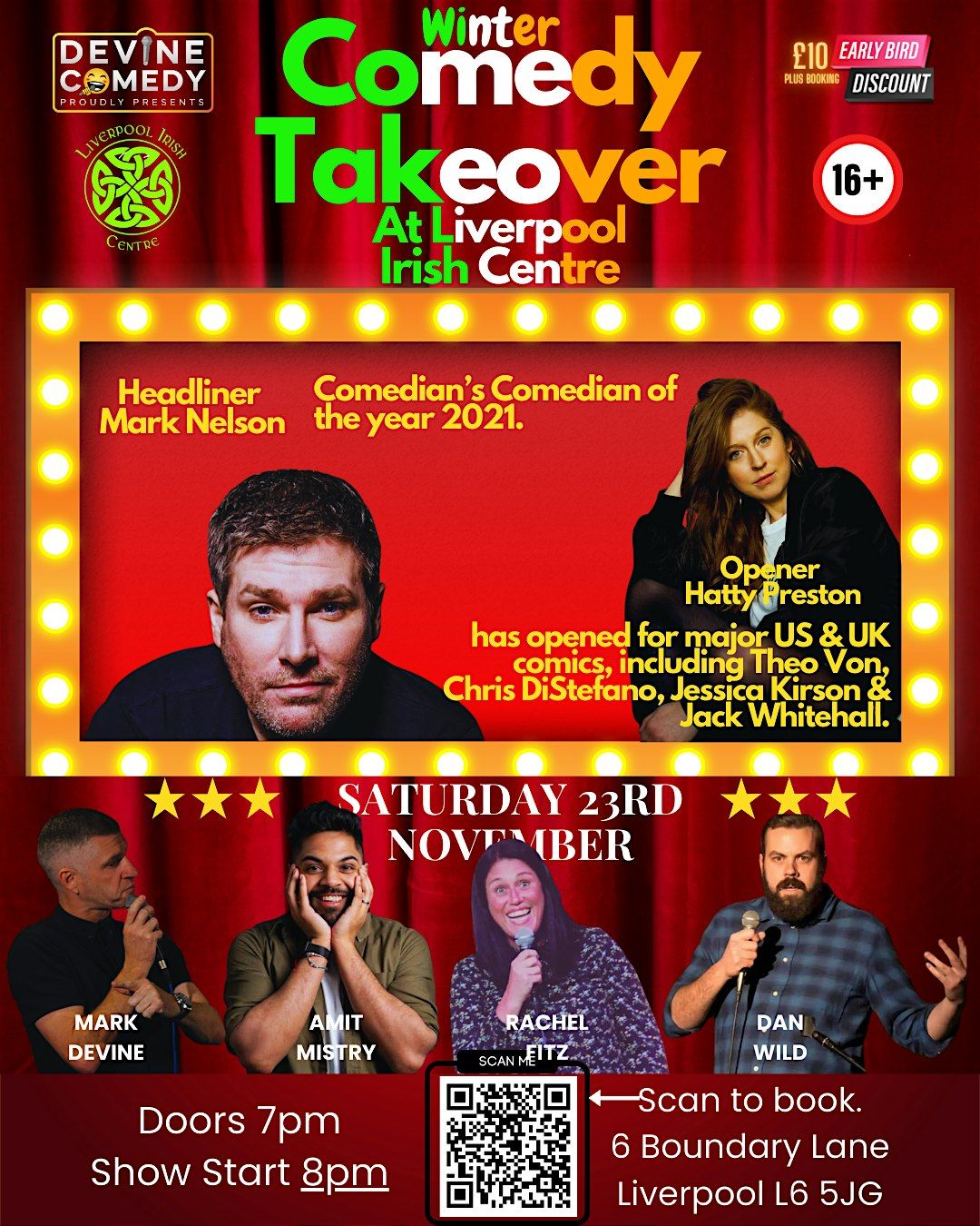 Winter Comedy Takeover at Liverpool Irish Centre