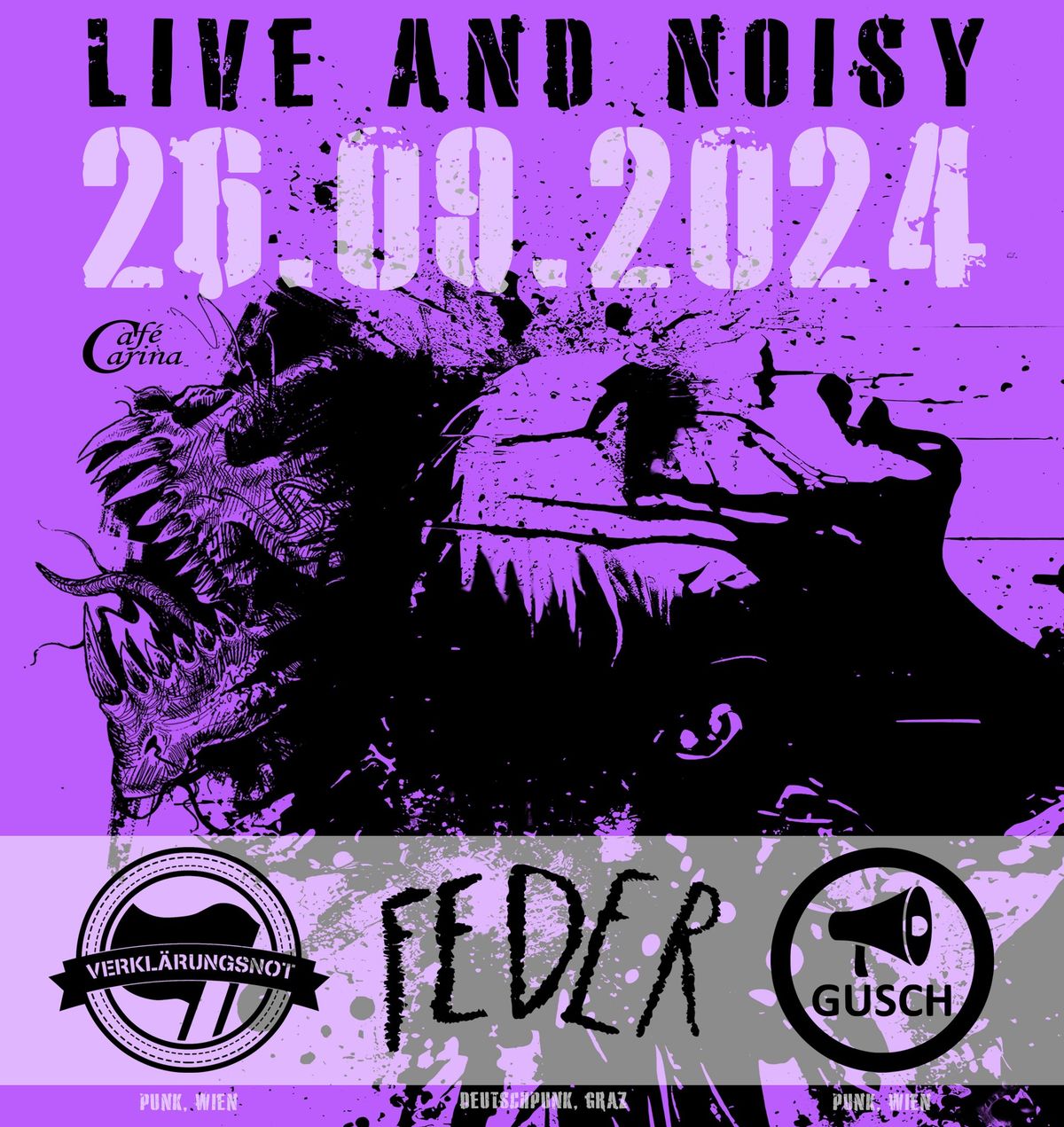 LIVE AND NOISY * Feder \/ Gusch \/ Verkl\u00e4rungsnot