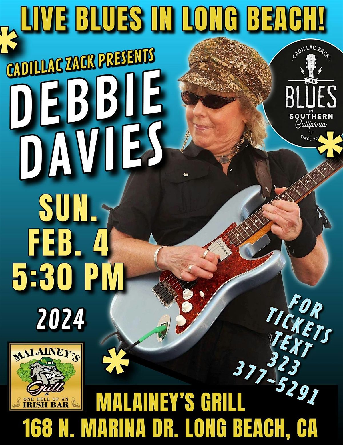 DEBBIE DAVIES BAND with DAVE MELTON - Blues Guitar Greats - in Long Beach!