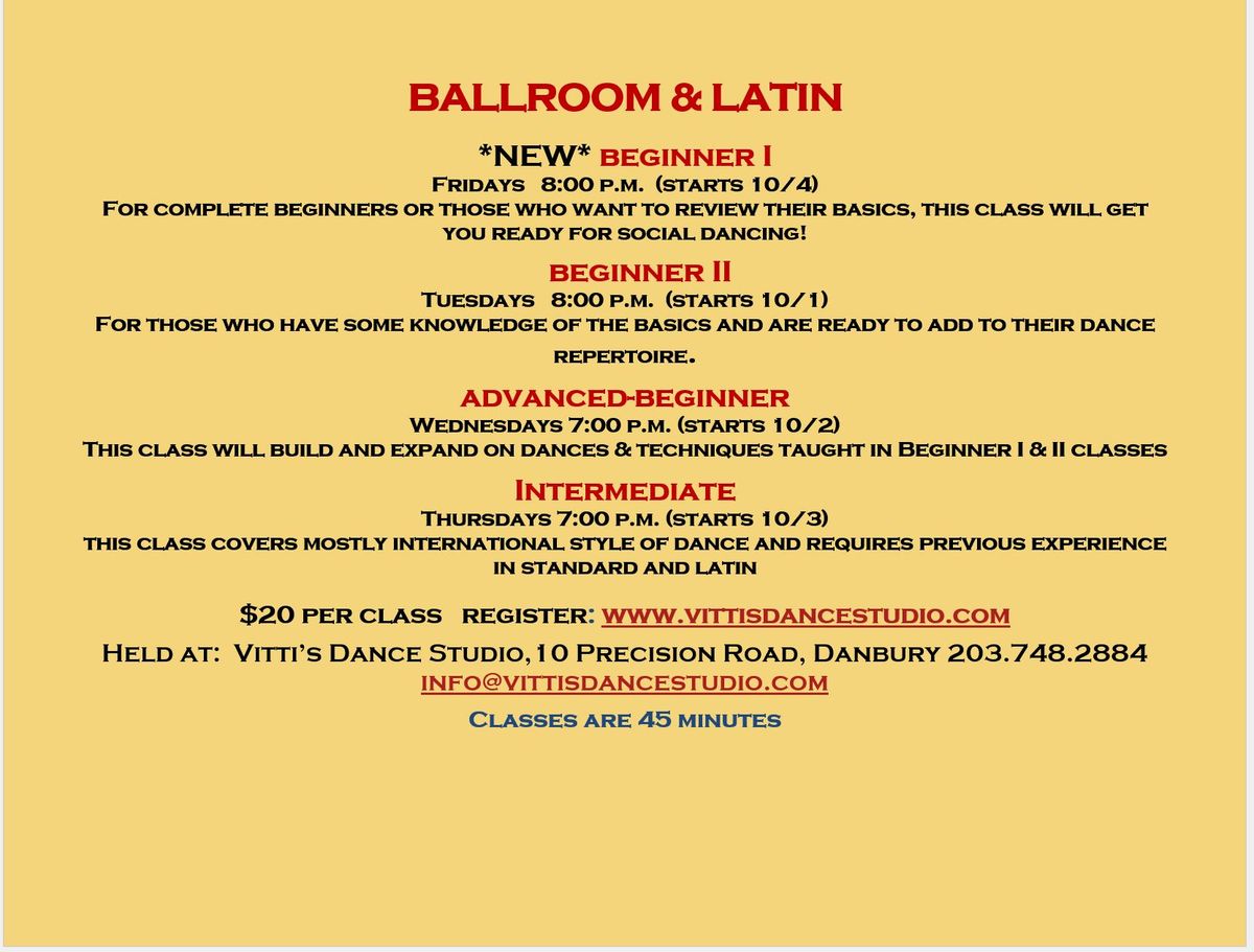 Ballroom & Latin Classes