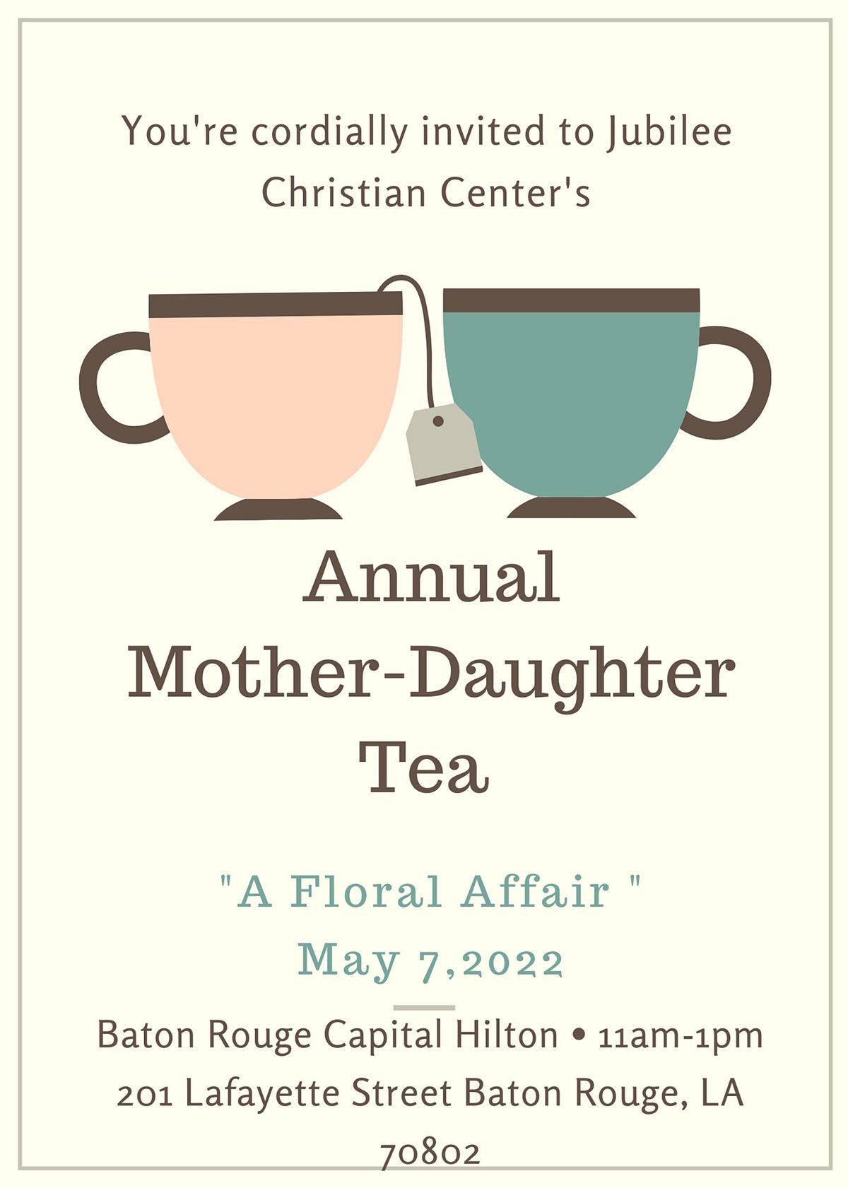 Jubilee Christian Center's Annual Mother-Daughter Tea