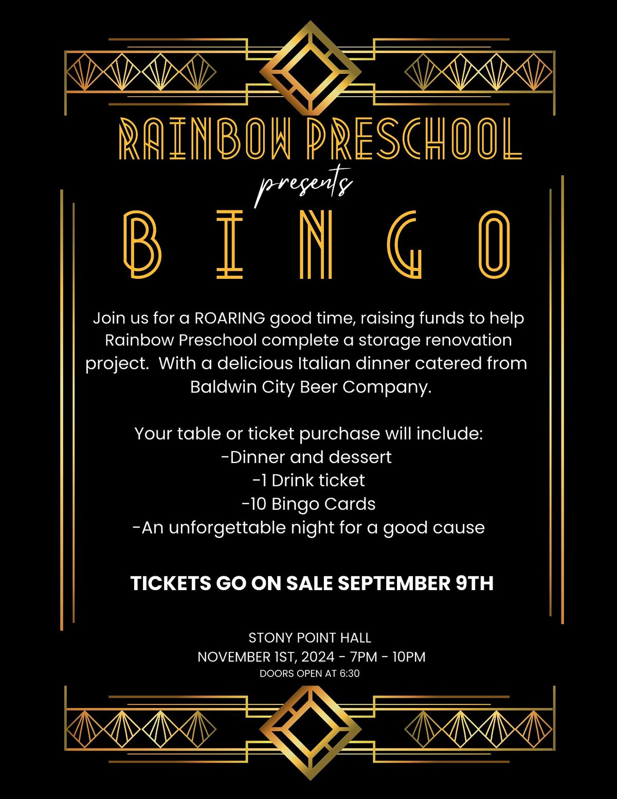 Roarin' 20s Bingo Night