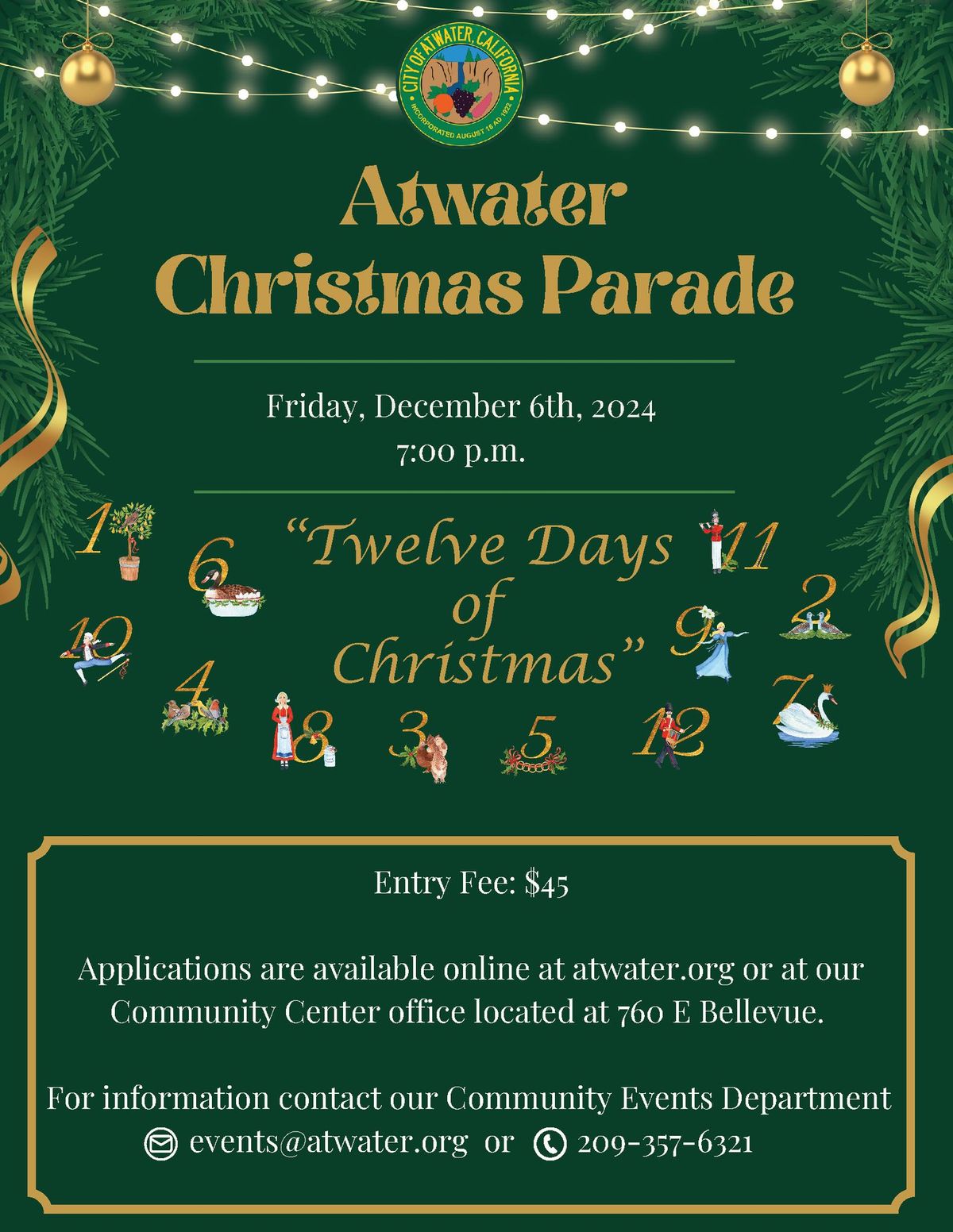 Annual Christmas Parade "12 Days of Christmas"