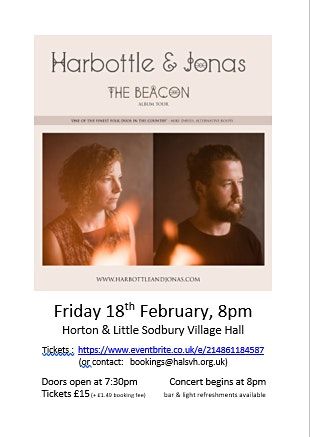 Harbottle and Jonas - folk duo, back by popular demand