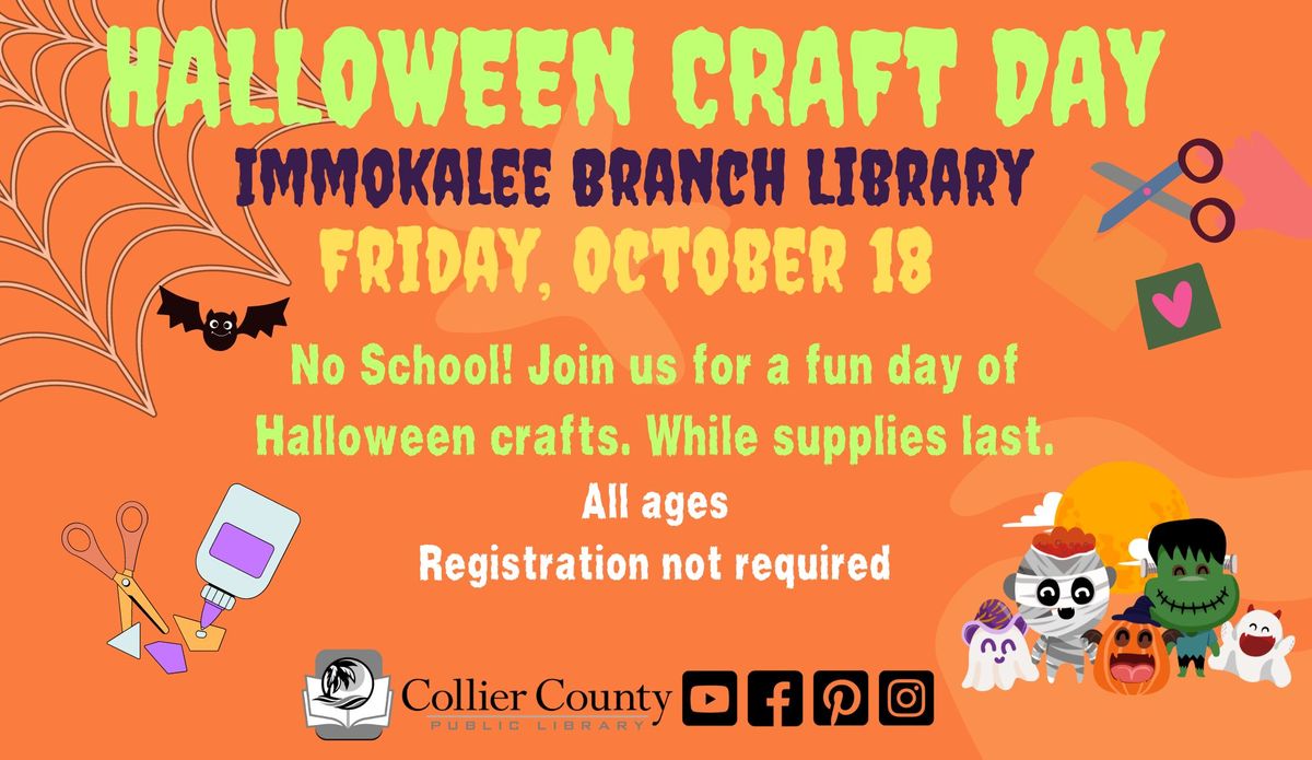 Halloween Craft Day at Immokalee Branch Library