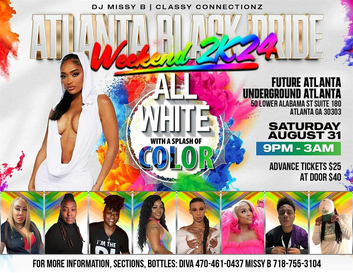 Atlanta Black Pride Weekend 2K24: All White With A Splash Of Color