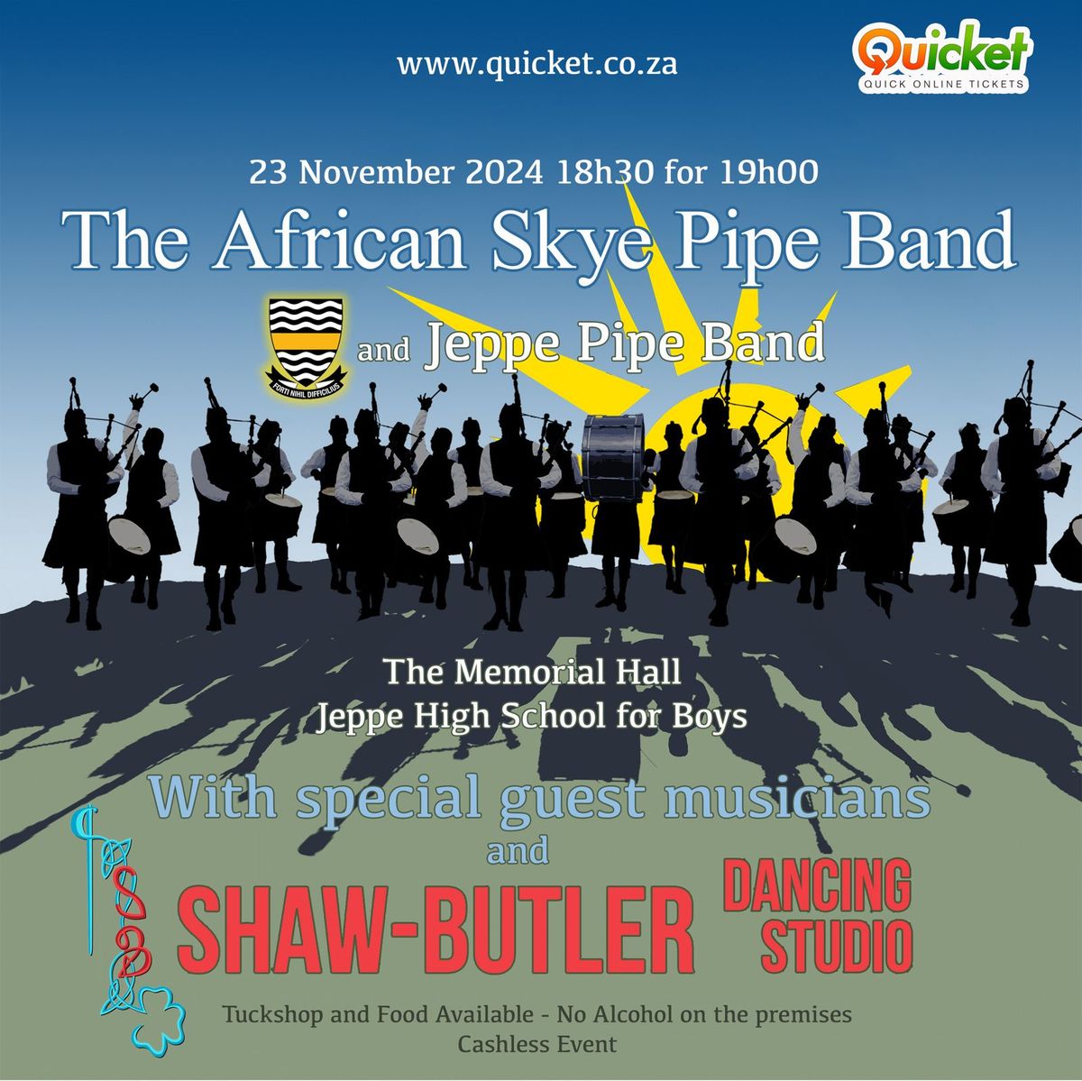 African Skye Pipe Band and Jeppe Pipe Band in CONCERT