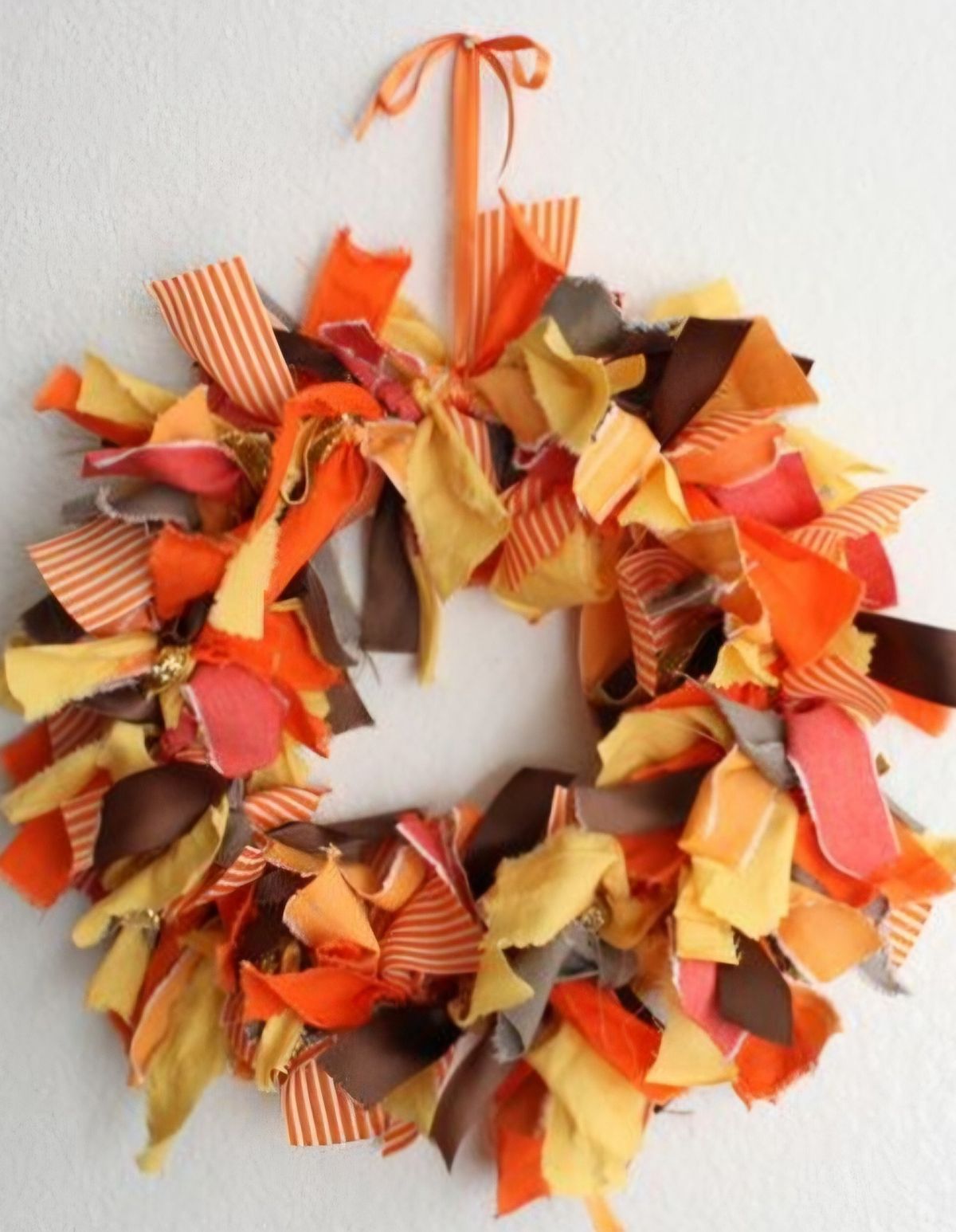 Autumn rag wreaths