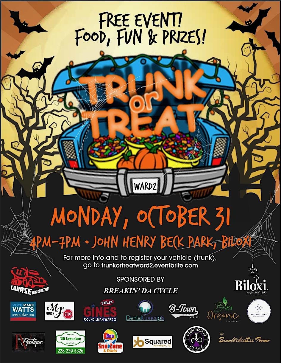 Trunk or Treat Ward 2 Biloxi, John Henry Beck Park, Biloxi, 31 October 2022