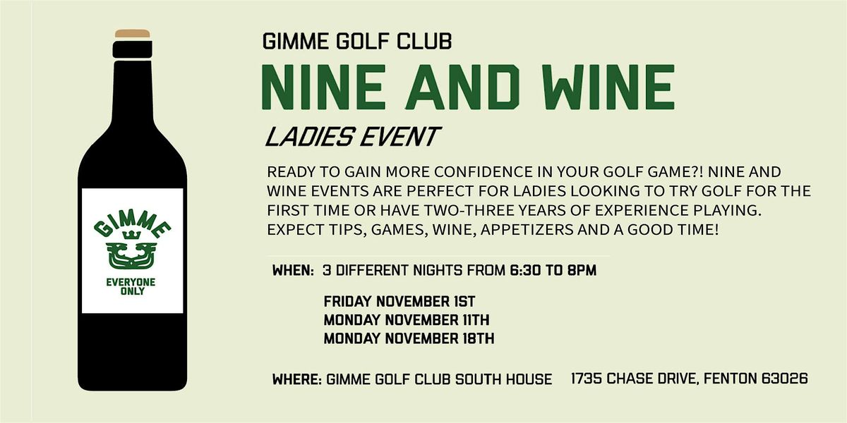 Nine and Wine Ladies Event