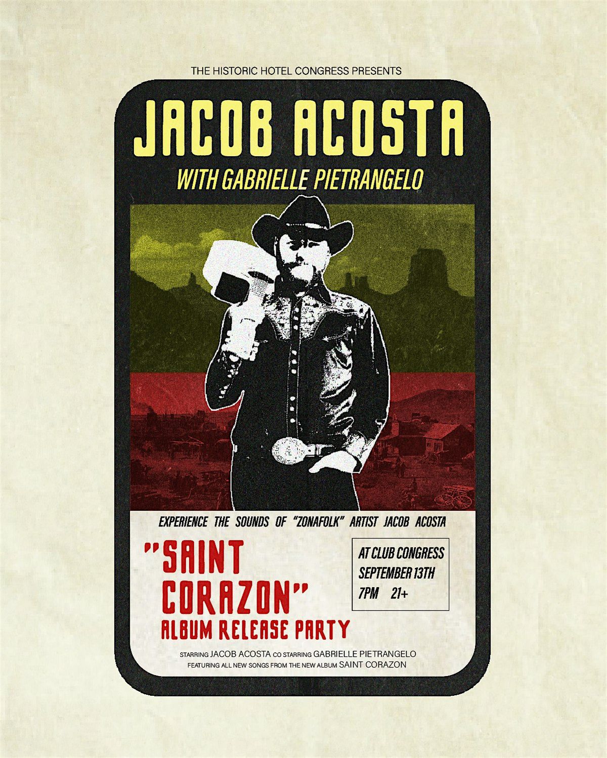 Saint Coraz\u00f3n Album Release Show by Jacob Acosta w\/ Gabrielle Pietrangelo
