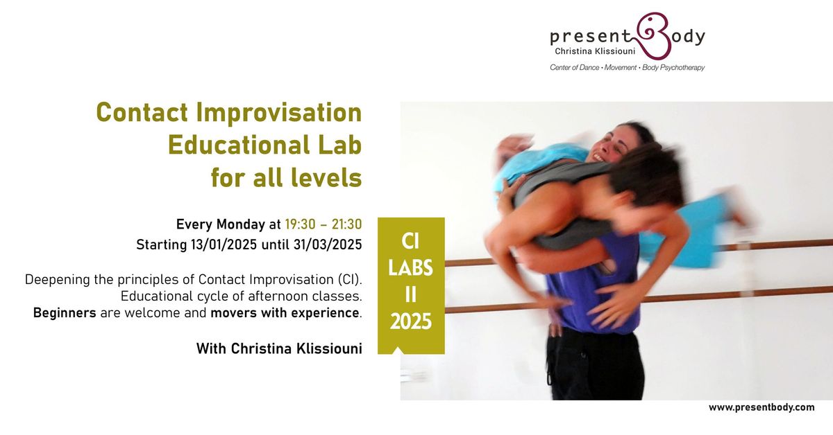 Contact Improvisation Educational Labs for all levels - winter 2025