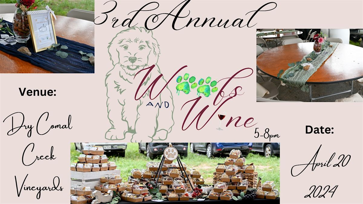 3rd Annual Woofs and Wine