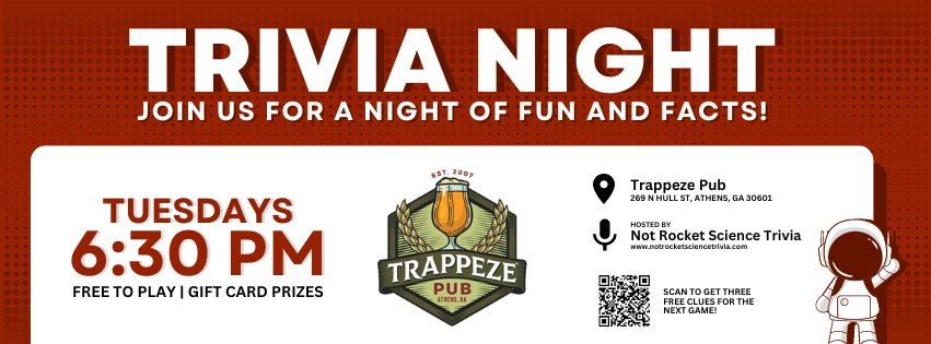 Trivia Night at Trappeze Pub