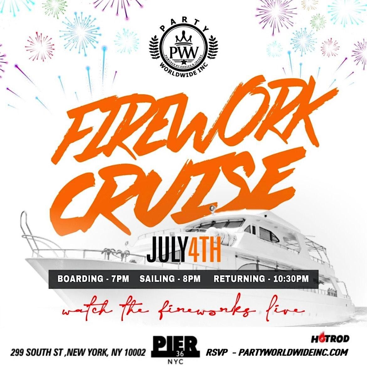 FIREWORKS JULY 4th CRUISE NEW YORK CITY MAJESTIC PRINCESS, Pier 36