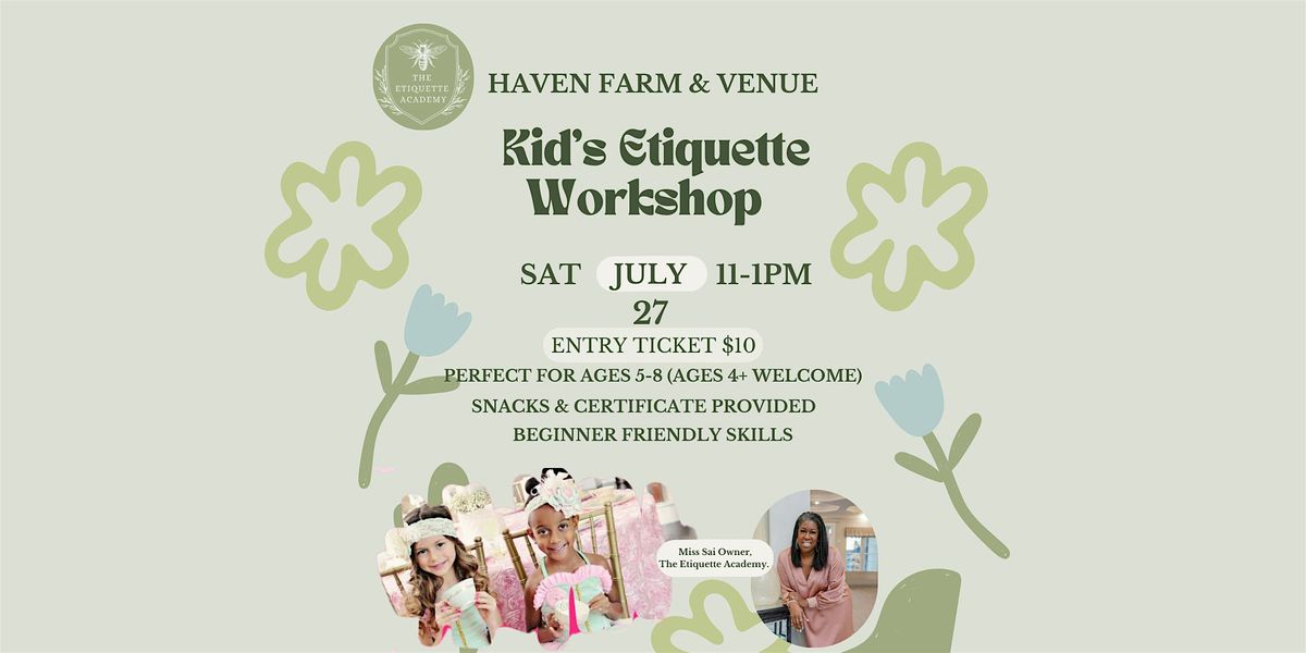 Kids Etiquette Workshop