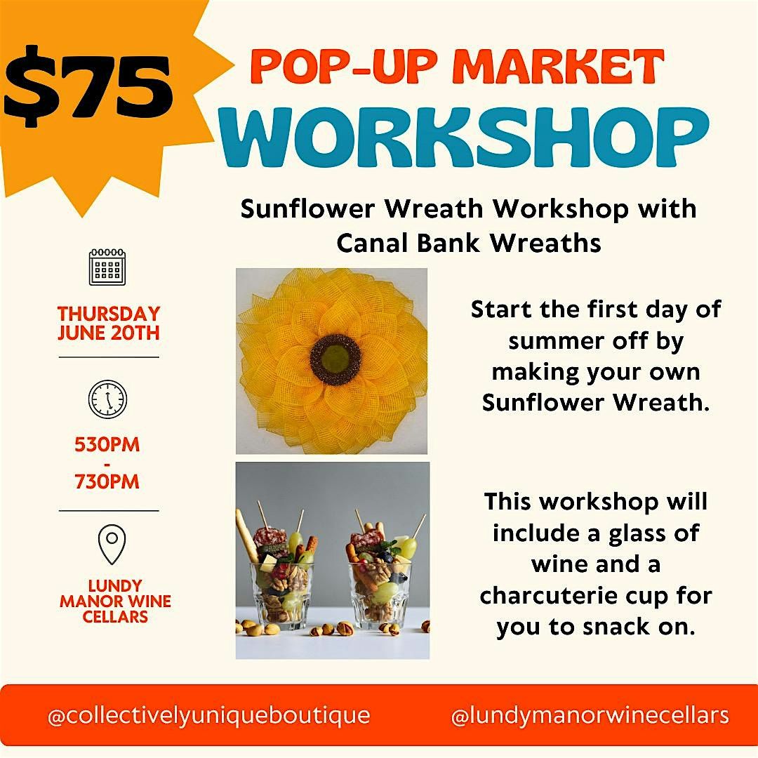 Sunflower Wreath Workshop with Canal Bank Wreaths