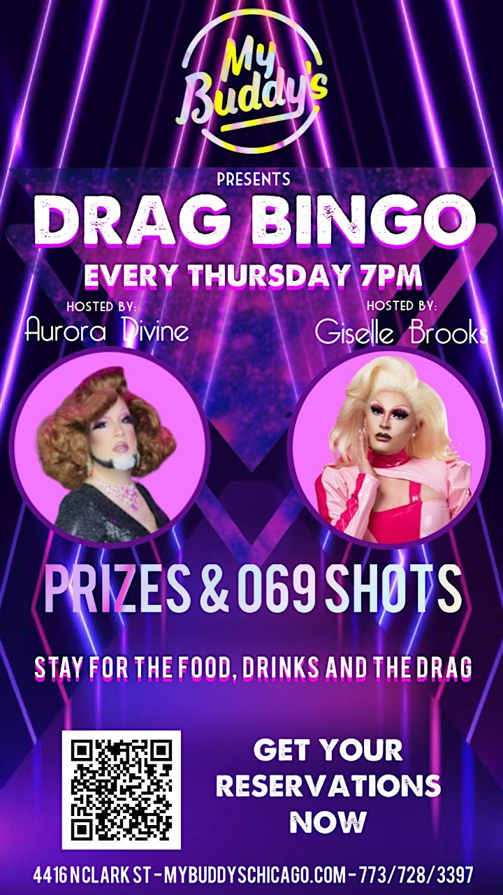 Drag Bingo hosted by Aurora Divine at My Buddy's