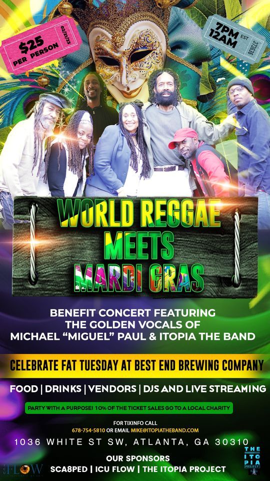 World Reggae Meets Mardi Gras Benefit Concert