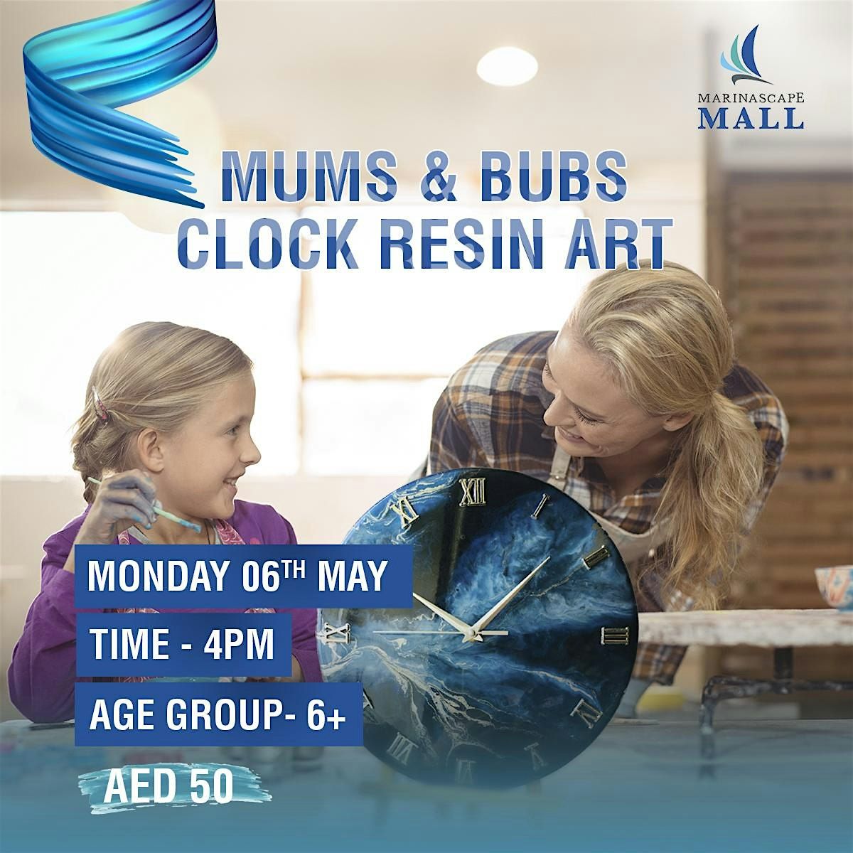 Mums and Bubs: Clock Resin Art