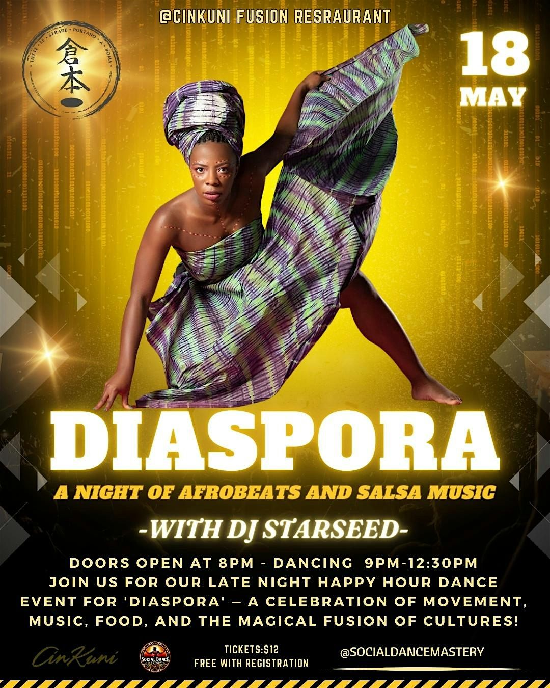 Diaspora - Afrobeats and Salsa @ Cinkuni Fusion Restaurant